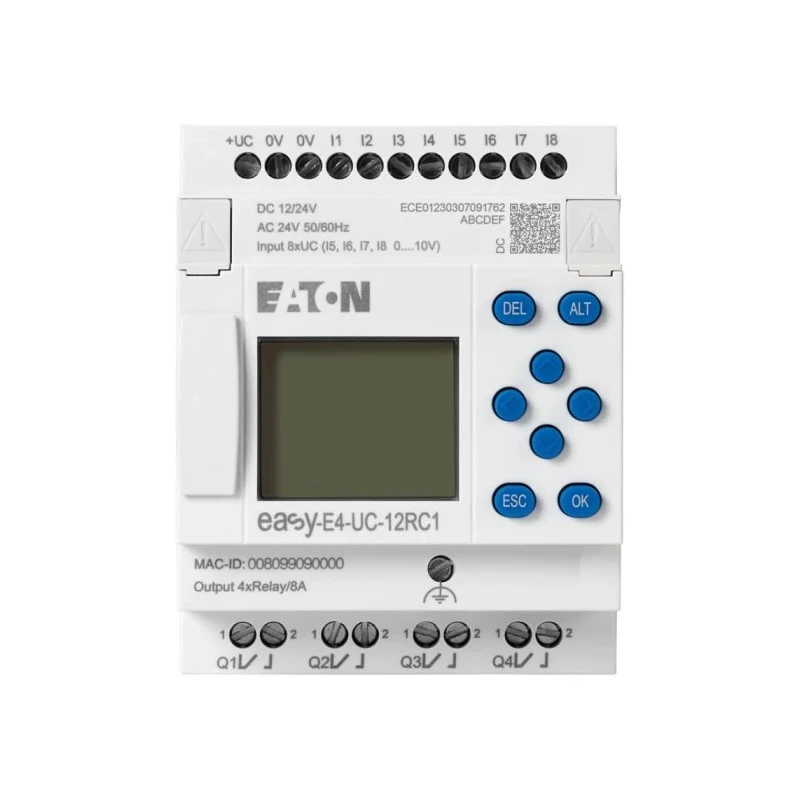 Eaton easyE4 Series Logic Module 8-Input Analogue Digital Input 4 Relay Outputs easyE4