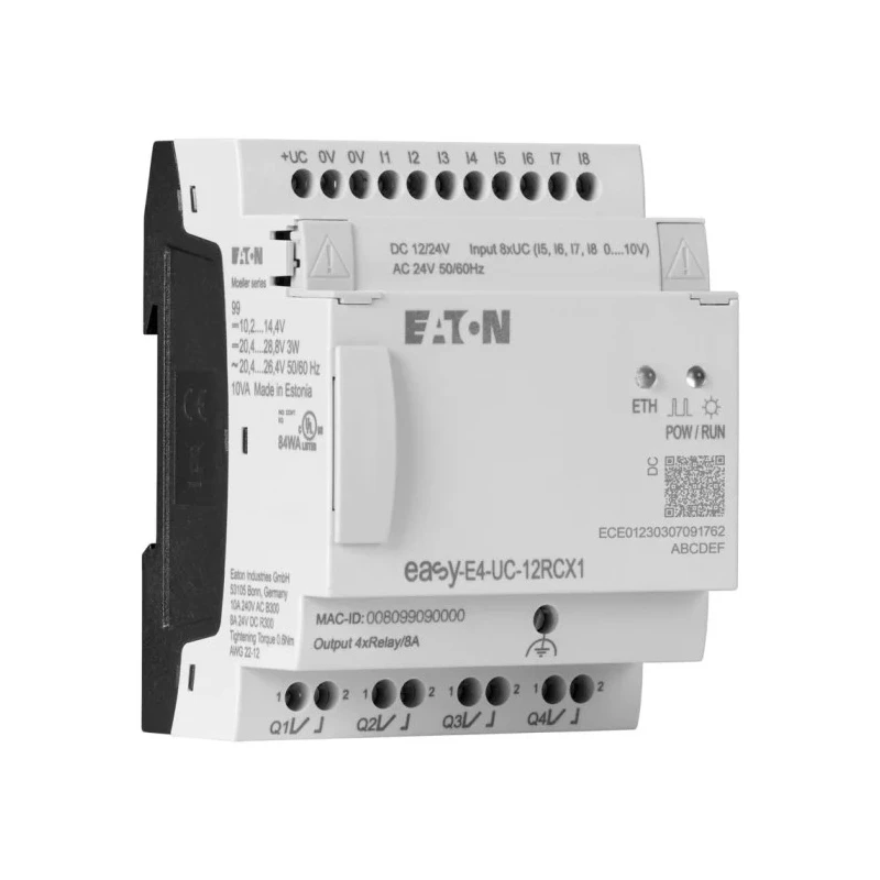 Eaton easyE4 Series Logic Module 8-Input Analogue Digital Input 4 Outputs Relay Output easyE4
