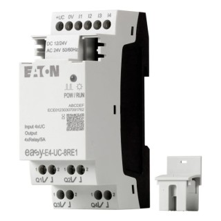 Eaton EasyE4 Series Logic Module 4-Input Digital, 4 Relay Outputs, 12/24V DC Supply Voltage EasyE4
