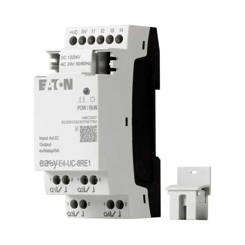 Eaton EasyE4 Series Logic Module 4-Input Digital, 4 Relay Outputs, 12/24V DC Supply Voltage EasyE4