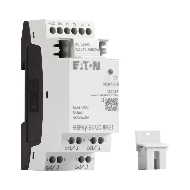 Eaton EasyE4 Series Logic Module 4-Input Digital, 4 Relay Outputs, 12/24V DC Supply Voltage EasyE4