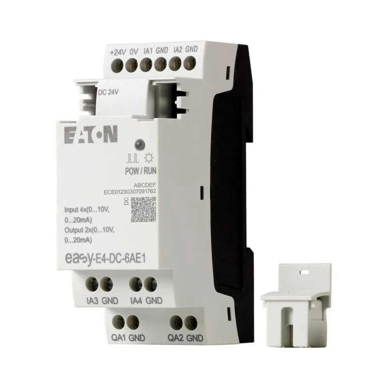 Eaton easyE4 Series Logic Module, 4-Input Analogue, 2 Outputs Analogue Output 24V DC 35.5x58x90mm EASY-E4