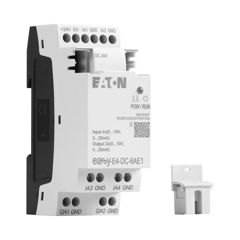 Eaton easyE4 Series Logic Module, 4-Input Analogue, 2 Outputs Analogue Output 24V DC 35.5x58x90mm EASY-E4
