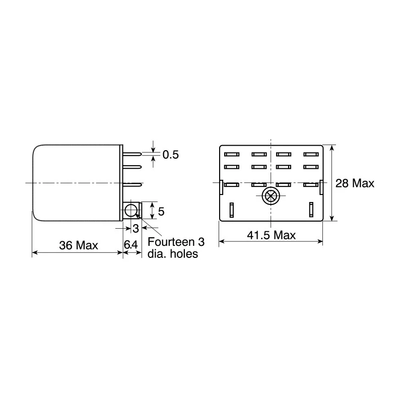 Omron Power Relay, 24V AC Coil, 10A Switching Current, DPDT LY2 24VAC