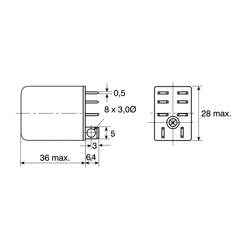 Omron Power Relay, 24V AC Coil, 10A Switching Current, DPDT LY2 24VAC