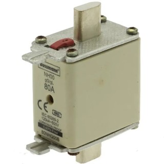 Eaton 80A Bolted Tag Fuse NH00 500V AC High Rupture Capacity F-Speed 78.5mm Length NH Series