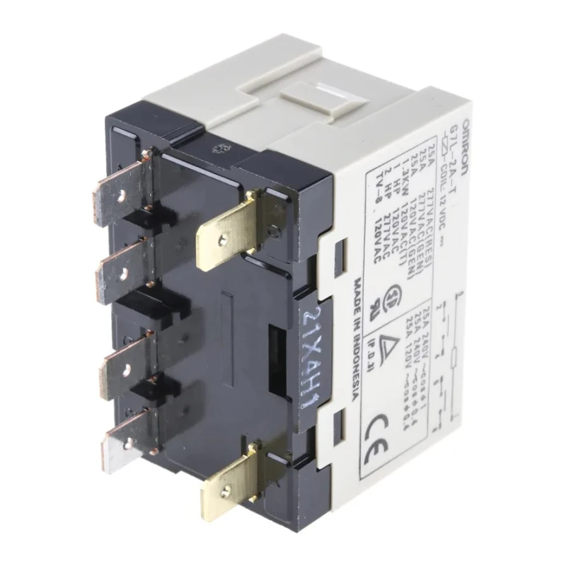 Omron Panel Power Relay 12V DC Coil 25A Switching Current DPST G7L-2A-T DC12