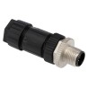 Amphenol Industrial Circular Connector M12, 8 Contacts, Cable Mount, Plug Male, IP67, Nylon Housing M12A-08BMMB-SL7001