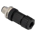 Amphenol Industrial Circular Connector M12, 8 Contacts, Cable Mount, Plug Male, IP67, Nylon Housing M12A-08BMMB-SL7001