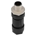Amphenol Industrial Circular Connector M12, 8 Contacts, Cable Mount, Plug Male, IP67, Nylon Housing M12A-08BMMB-SL7001