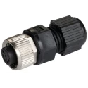 Amphenol Industrial Circular Connector Cable Mount, 8 Contacts, Socket Female, IP68, M Series, M12 Size M12A-08BFFA-SL8001