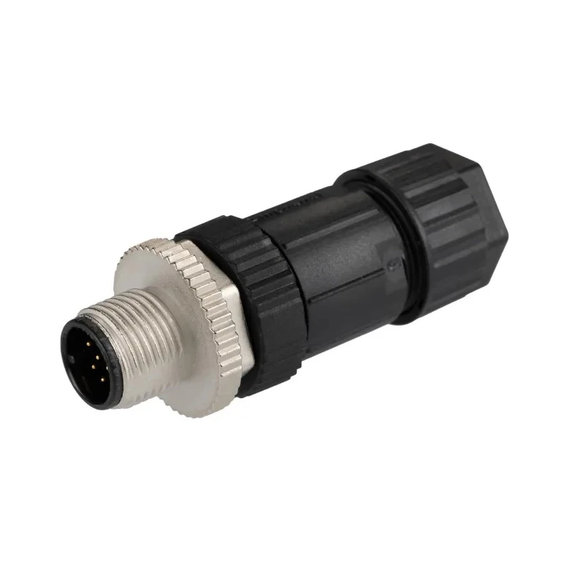 Amphenol Industrial Circular Connector Cable Mount Plug Male 12 Contacts IP67 M12 Connector M Series M12A-12BMMA-SL7001