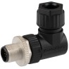 Amphenol Industrial Circular Connector, 12 Contacts, Cable Mount, M12, Plug Male, IP67, Right Angle M12A-12BMMA-SR7001