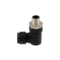 Amphenol Industrial Circular Connector, 12 Contacts, Cable Mount, M12, Plug Male, IP67, Right Angle M12A-12BMMA-SR7001