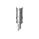 Amphenol Communications Solutions DW Series Size 5.5 Male Crimp D-Sub Connector Contact Gold over Nickel Power 8638PPC4005LF