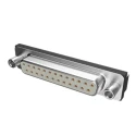 Amphenol Communications Solutions DM 25 Way Right Angle 2.76 mm Pitch Through Hole D-Sub Connector Female D25S33E6UX00LF