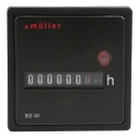 Muller 7-Digit Motor Driven Panel Mount Hour Meter 12-48V DC 4.4mm Digit Height BG 40.27 12-48V DC