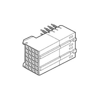 Amphenol Communications Solutions 2 mm Pitch Right Angle Female Receptacle Backplane Connector, 30 Contacts 89047-102LF