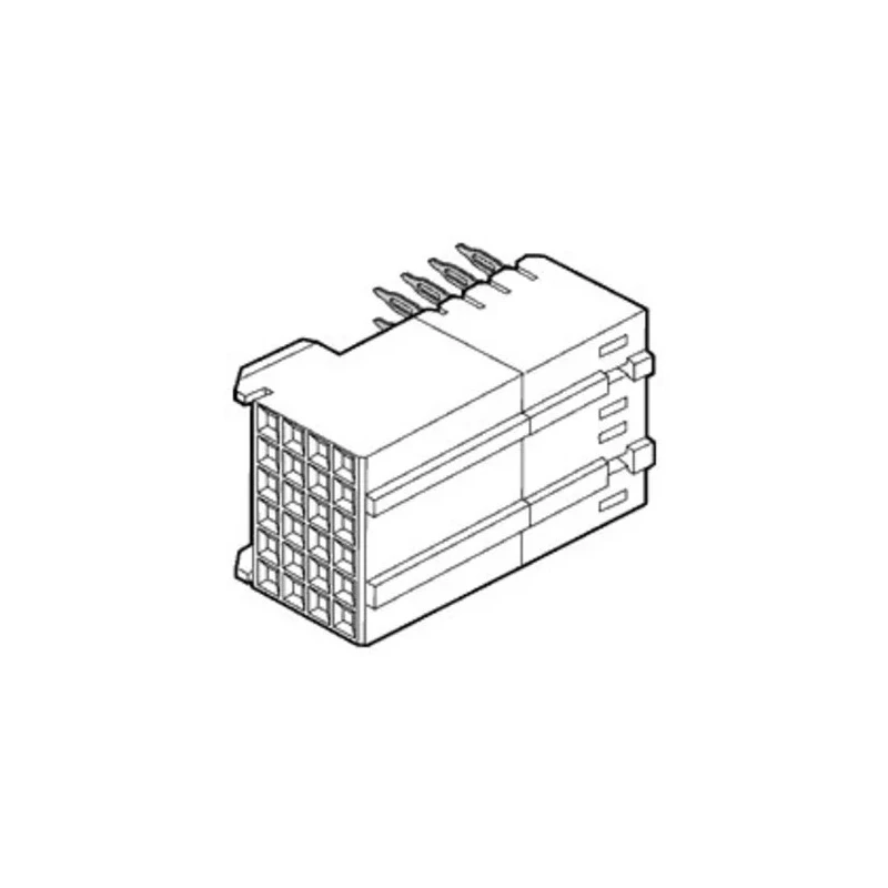 Amphenol Communications Solutions 2 mm Pitch Right Angle Female Receptacle Backplane Connector, 30 Contacts 89047-102LF