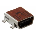 Amphenol Communications Solutions Right Angle Surface Female 1 Port USB Type B USB Connector USB 2.0 10033526-N3212MLF