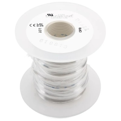 Alpha Wire 18 AWG 16/0.25 mm White Hook Up Wire, 30 m Length, Polyvinyl Chloride Jacket, 300 V Rated, 3055 WH005