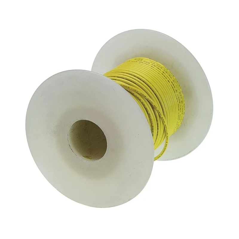 Alpha Wire 1 Series Yellow Hook Up Wire, 18 AWG, 16/0.25 mm Core Strands, 30 m, Polyvinyl Chloride Jacket, 300 V 3055 YL005
