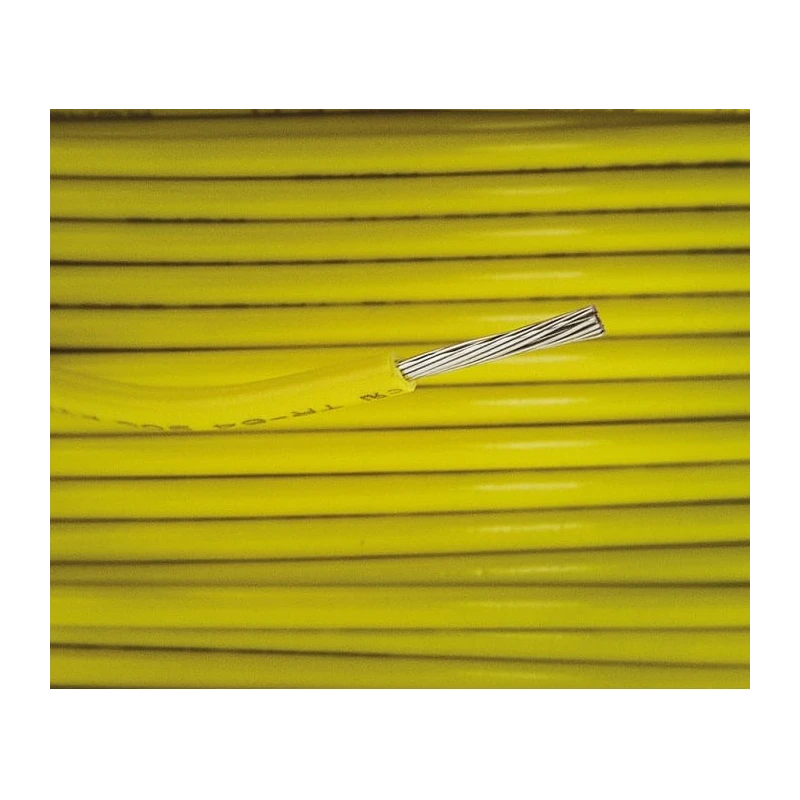 Alpha Wire 1 Series Yellow Hook Up Wire, 18 AWG, 16/0.25 mm Core Strands, 30 m, Polyvinyl Chloride Jacket, 300 V 3055 YL005