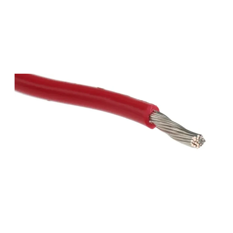 Alpha Wire Premium Series Red 20 AWG Hook Up Wire, 10 x 0.25 mm Strands, 1.75 mm Diameter, 300V, High Temperature 3053 RD005