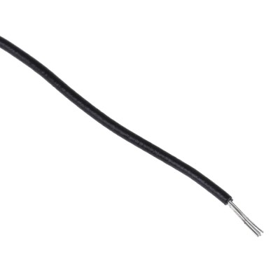 Alpha Wire Premium Series Black Hook Up Wire 20 AWG, 10x0.25 mm Core Strands, 30 m Length, Flame Retardant 3053 BK005