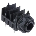 RS PRO Jack Connector 6.35 mm PCB Female 2 Ways Stereo 5A Solder 342-4471