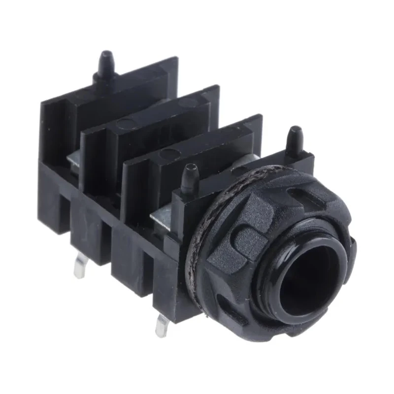 RS PRO Jack Connector 6.35 mm PCB Female 2 Ways Stereo 5A Solder 342-4471