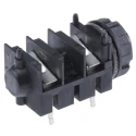 RS PRO Jack Connector 6.35 mm PCB Female 2 Ways Stereo 5A Solder 342-4471