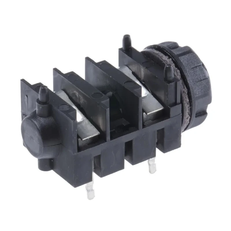 RS PRO Jack Connector 6.35 mm PCB Female 2 Ways Stereo 5A Solder 342-4471