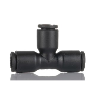 Legris Pneumatic Equal Tee Connector Push-in 8 mm Technical Polymer Nickel Finish LF3000 