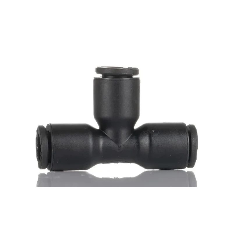Legris Pneumatic Equal Tee Connector Push-in 8 mm Technical Polymer Nickel Finish LF3000 