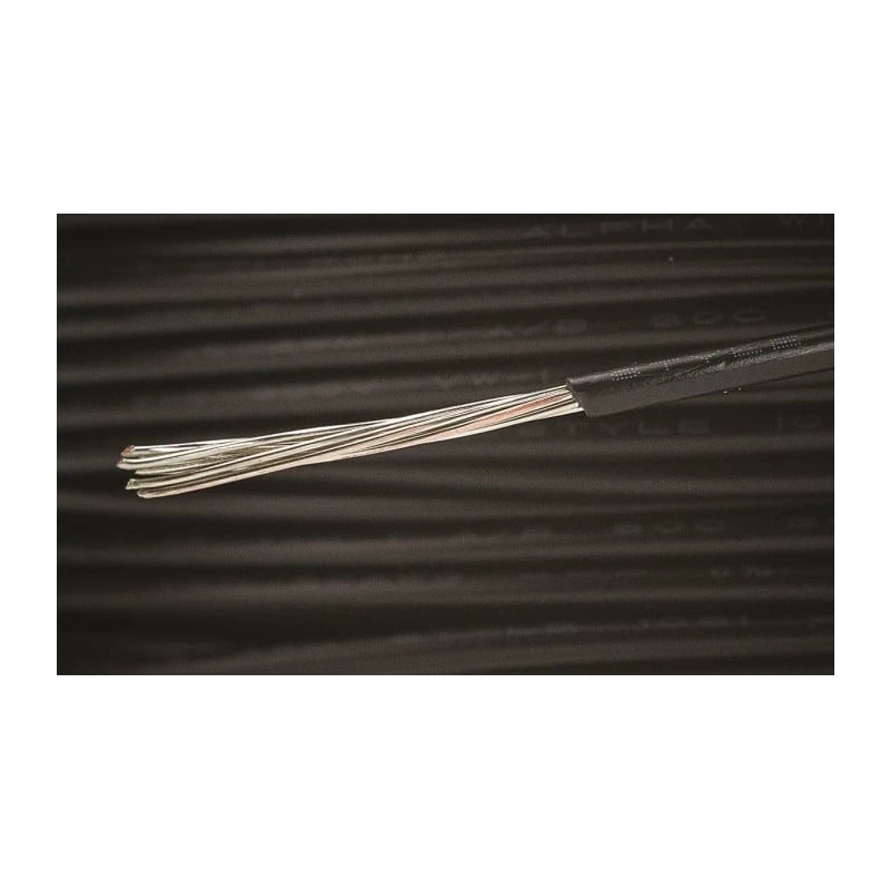 Alpha Wire 3252 Series Black Hook Up Wire 20 AWG 7/0.32 mm Core Strands 0.52 mm² Cross Section 30 m PVC 3252 BK005