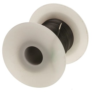 Alpha Wire 3253 Series Black Hook Up Wire 18 AWG 7/0.40 mm Core Strands 30m Polyvinyl Chloride 3253 BK005
