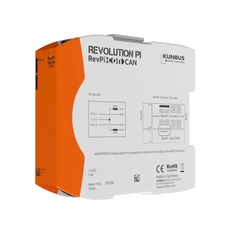 Revolution PI PLC Expansion Module DIN Rail Mount for RevPi Connect(+) PR100286
