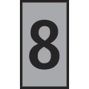 HellermannTyton Snap-On Pre-Printed Cable Marker , Black Legend "8", Fits 0.8 mm to 2.2 mm Cable Diameter, Polyamide WIC0