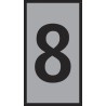HellermannTyton Snap-On Pre-Printed Cable Marker , Black Legend "8", Fits 0.8 mm to 2.2 mm Cable Diameter, Polyamide WIC0