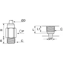 Legris Pneumatic Fitting Male Threaded-to-Tube 3/8 in G Thread Push-In Tube 10mm LF3000 Series LF3000