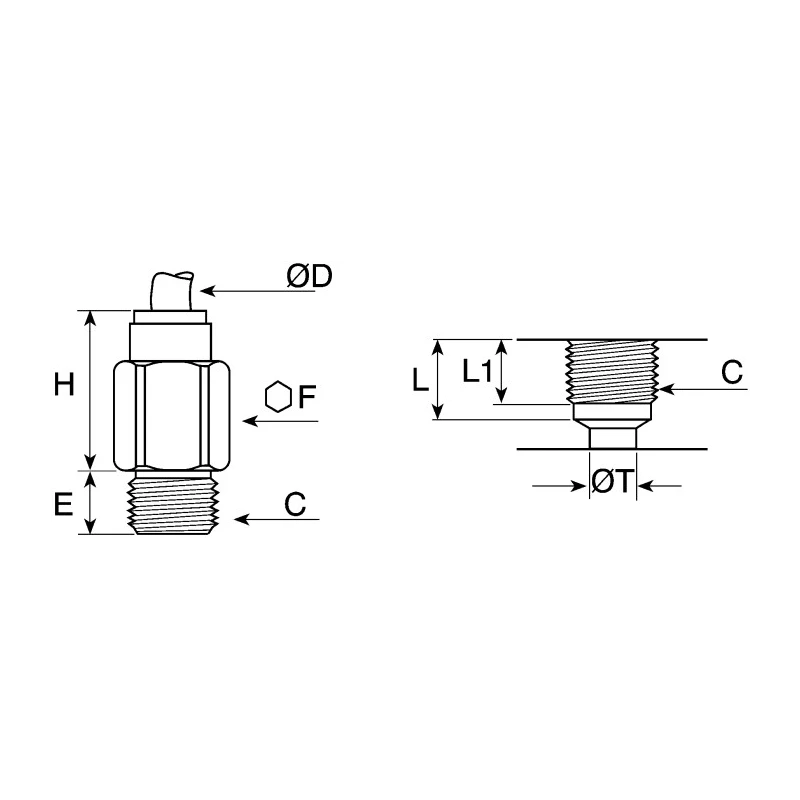 Legris Pneumatic Fitting Male Threaded-to-Tube 3/8 in G Thread Push-In Tube 10mm LF3000 Series LF3000