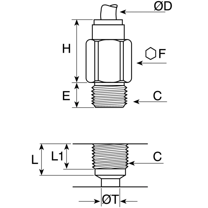 Legris Pneumatic Fitting Male Threaded-to-Tube 3/8 in G Thread Push-In Tube 10mm LF3000 Series LF3000
