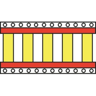 TE Connectivity Yellow White Print Heat Shrink Labels 50 mm Width, 1000 Per Pack RPS-1K-18-12/2.0-4