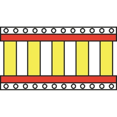TE Connectivity Yellow White Print Heat Shrink Labels 50 mm Width, 1000 Per Pack RPS-1K-18-12/2.0-4