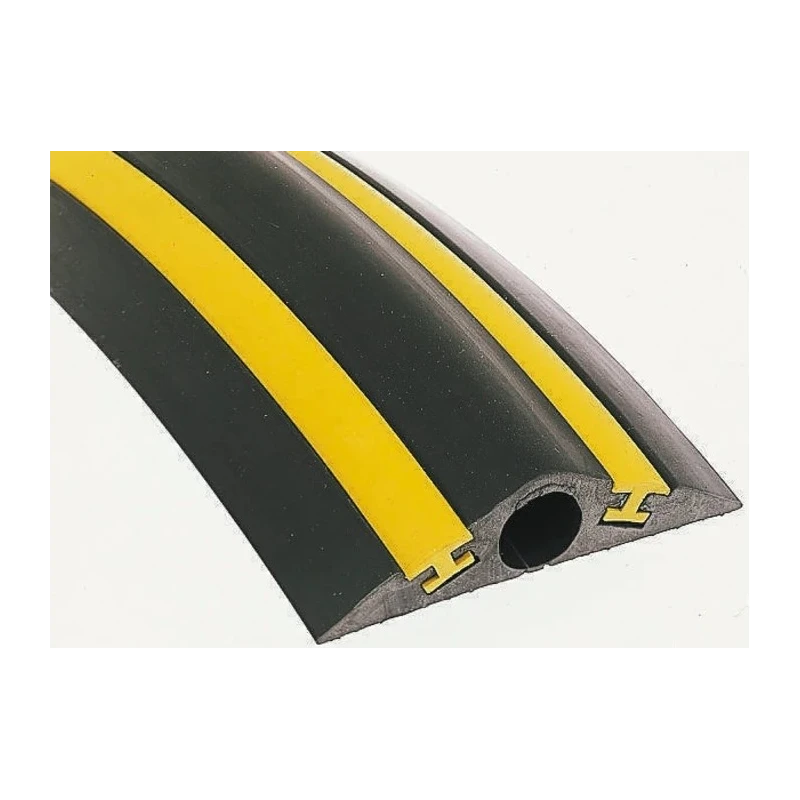 RS PRO Rubber Cable Cover with 20 mm Inside Diameter, 130 mm Width, 4.5 m Length, Black and Yellow 26001134