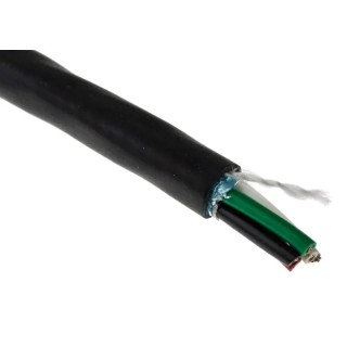 Alpha Wire Xtra-Guard 2 Performance Screened Control Cable 4 Cores 0.81mm² 18 AWG 300V Polyvinyl, 30 m 25384 BK005