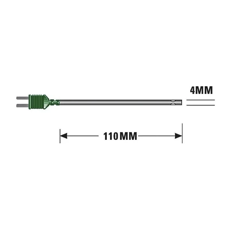 RS PRO K Air Temperature Probe, 110 mm Length, 4 mm Diameter, 750 °C Max 342-9050