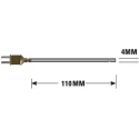 RS PRO Air Temperature Probe, 110 mm Length, 4 mm Diameter, 400 °C Max 342-9066