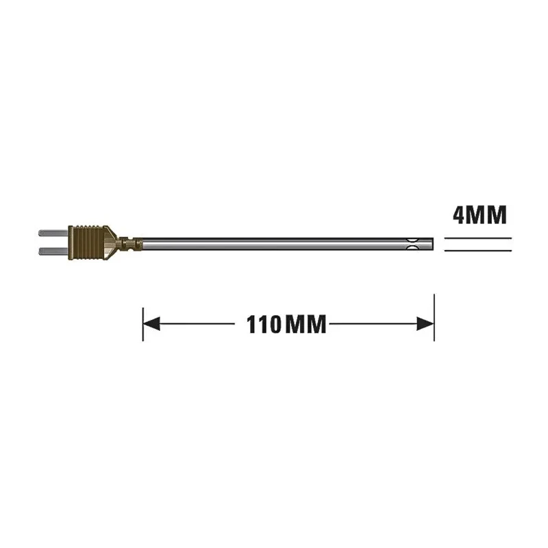 RS PRO Air Temperature Probe, 110 mm Length, 4 mm Diameter, 400 °C Max 342-9066